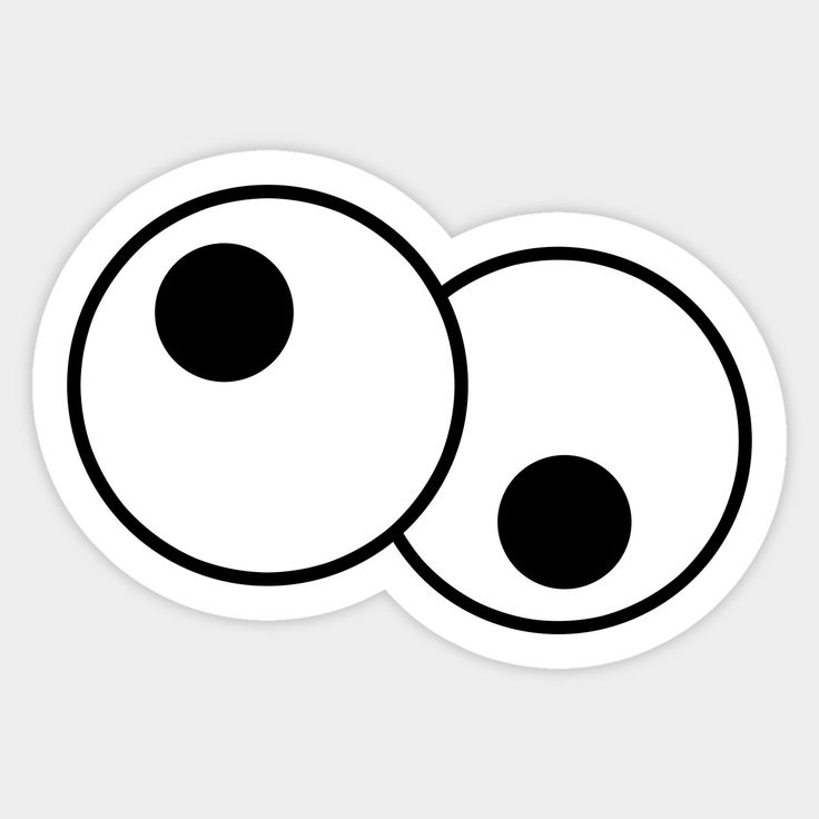 two black and white circles on a gray background