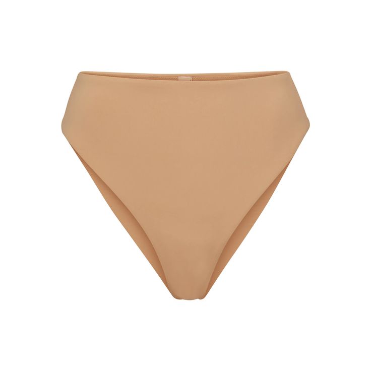 Swim Mid Waist Bottom - Ochre | SKIMS Plunge Top, Bathing Suit Bottoms, Swim Shirts, Swim Fashion, Wide Straps, Shapewear, Really Cool Stuff, Mid Rise, Lounge Wear