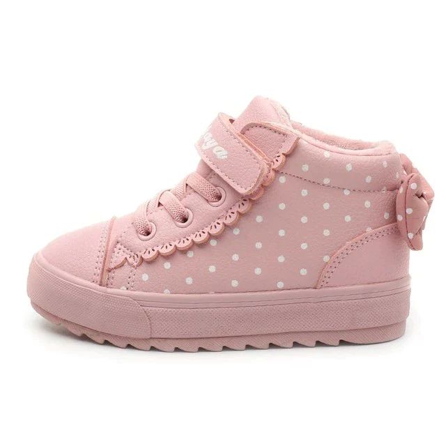 • Upper Material: Polyurethane• Season: Winter• Feature: Anti-Slippery• Feature: Breathable• Fashion Element: Shallow• Outsole Material: Rubber• Heel Type: Flat• Insole Material: Latex• Fit: Fits true to size, take your normal size• Closure Type: Hook & Loop• Pattern Type: Polka Dot• Lining Material: Cotton Fabric• Slip-resistant High-top Sneakers With Round Toe, Breathable Winter High-top Sneakers With Round Toe, Casual High-top Scratch-resistant Sneakers, Casual Scratch-resistant High-top Sneakers With Round Toe, Casual High-top Sneakers With Scratch-resistant Round Toe, Non-slip Synthetic High-top Sneakers, Synthetic High-top Sneakers With Non-slip Sole, Slip-resistant Synthetic High-top Sneakers, Pink Breathable High-top Sneakers With Round Toe