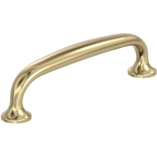 an antique brass cabinet handle on a white background