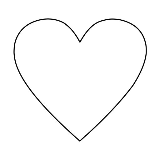 a black and white outline of a heart