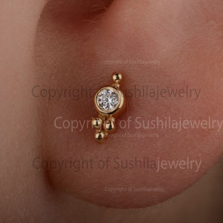 Diamond Stud Earrings/ Earrings/Studs/ Push Back Earrings / Delicate Earrings / Studs / Gift for Her / Birthday Gift ≫ Features * Items Code: SGT00402 * Diamond : 100% Genuine Diamond * Diamond Wt : 0.07 ct * Diamond Color : G-H * Diamond Clarity : SI1 * Diamonds Cut : Brilliant Cut (Excellent Cut) * Metal : 14K Solid Gold * Gold Color: Yellow Gold /Rose Gold /White Gold * Studs Size : 6 mm ≫ FAQ below for more detail. ✦ Sizing We can adjust most items to fit your sizing preferences. Most items Classic Gold Piercings With Matching Earrings, Minimalist Gold Jewelry With Bail, Gold Internally Threaded Drop Earrings, 14k Gold Round Piercings For Anniversary, Elegant 14k Gold Internally Threaded Jewelry, Minimalist Yellow Gold Cartilage Earrings For Anniversary, Gold Plated Internally Threaded Minimalist Earrings, Minimalist Gold Plated Internally Threaded Earrings, Gold Plated Pierced Cartilage Earrings For Anniversary