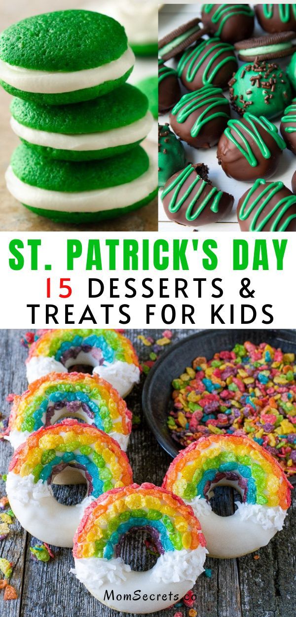 st patrick's day desserts and treats for kids to eat on st patrick's day