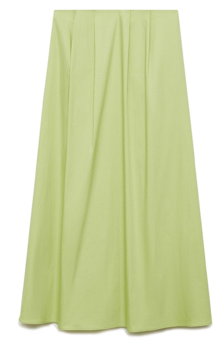 Flowy and flared, this lightweight, cotton-rich skirt will anchor your look with polish. Hidden back-zip closure Side-seam pockets 82% cotton, 15% polyamide, 3% lyocell Machine wash, line dry Made in Turkey Spring A-line Maxi Skirt With Pleated Hem, Spring A-line Maxi Skirt With Pleated Waist, Green Cotton Maxi Skirt, Chic Cotton A-line Pleated Skirt, Spring A-line Maxi Skirt For Workwear, A-line Cotton Bottoms For Summer, Green Cotton Maxi Skirt With Relaxed Fit, Spring Cotton Maxi Skirt For Work, Spring Cotton A-line Maxi Skirt