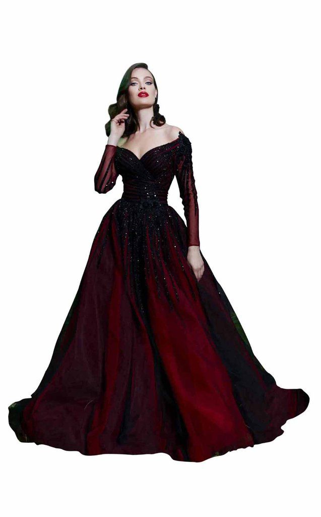 Prom Dress Designs, Whimsigoth Wedding, Gothic Gowns, Female Costume, Vampire Dress, Full Sleeves Design, Red Ball Gown, Hey Friend, Mnm Couture