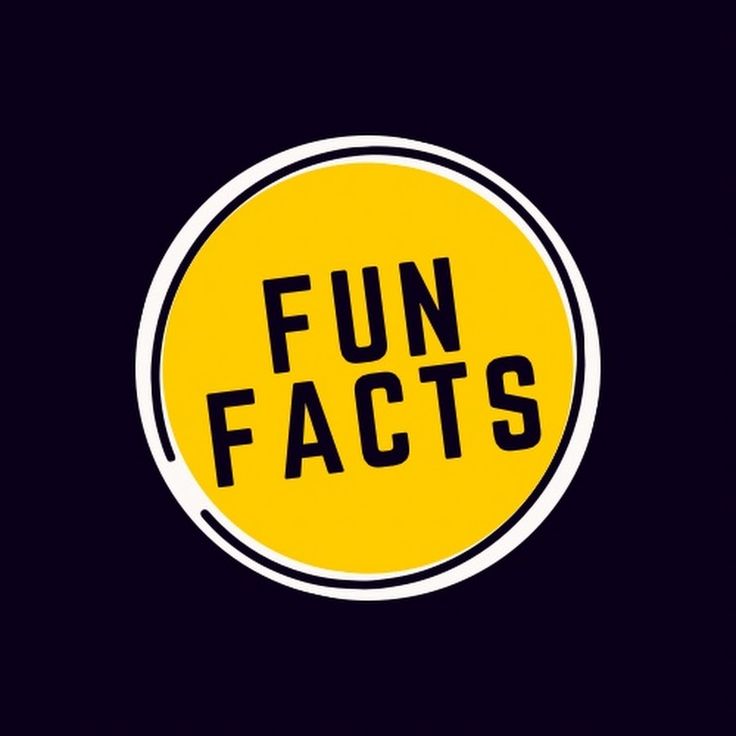 the logo for fun fact's is shown in black and yellow with white letters