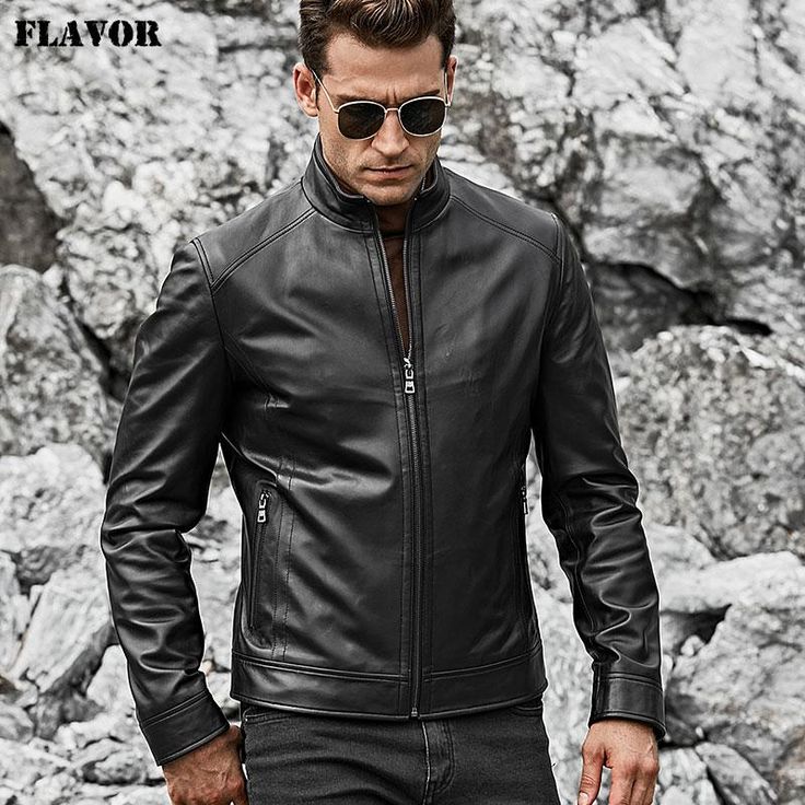 What the hell! Men's Real Leather Jacket Men Slim Fit Warm Coat Motorcycle Lambskin Standing Collar Genuine Leather #jacketseason #jackets #jacketstyle #jacketswag #mensjackets #jacketshop #menjackets #fashionjackets #jacketsale Black Leather Jacket Men, Streetwear Winter, Lambskin Jacket, Sheepskin Coat, Real Leather Jacket, Standing Collar, Collar Jacket, Warm Jacket, Jacket Pattern