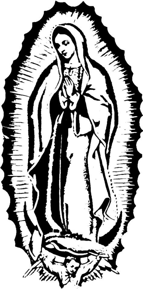 an image of the virgin mary in black and white, vintage line drawing or engraving