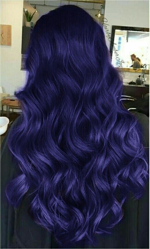 #colouredhair #hair #hairinspo #haircolor #colourful #vividhaircolor Dark Indigo Hair, Vibrant Purple Hair, Indigo Hair, Blue Purple Hair, Vivid Hair Color, Hair Color Purple, Hair Color Blue, Ombre Hair Color, Hair Dye Colors