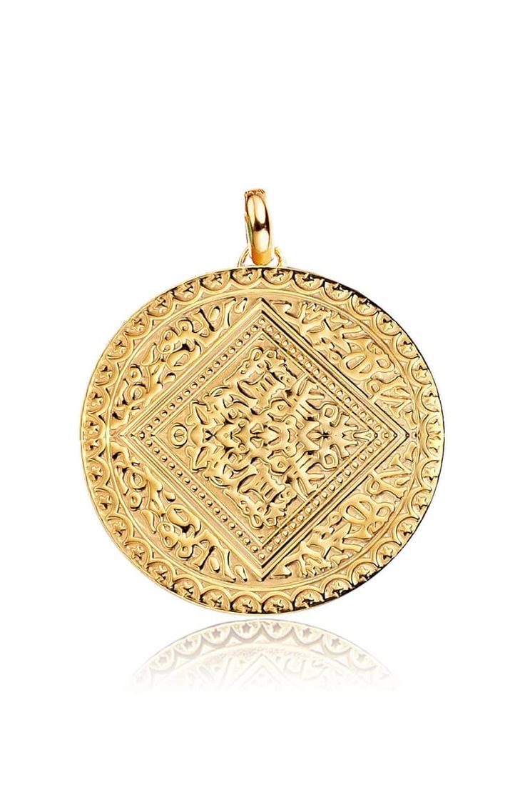 Monica Vinader Mini Marie Pendant | Nordstrom Yellow Gold Sterling Silver Coin Medallion Necklace, Amulet Sterling Silver Coin Necklace In Yellow Gold, Amulet Style Yellow Gold Sterling Silver Coin Necklace, Hammered Yellow Gold Medallion Necklace Gift, Hammered Yellow Gold Medallion Necklace As A Gift, Good Luck Coin Pendant Medallion Jewelry, Symbolic Good Luck Jewelry With Coin Pendant, Engraved Brass Medallion Coin Necklace, Good Luck Coin Pendant Jewelry