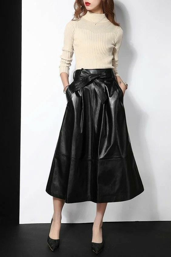 Customized Women's Lambskin A -line style skirt , Leather skirt , Women's Full Leather skirt, Genuine Leather skirt , Measure to made High Waist Lined Skirt For Fall, Chic Long Skirt Bottoms For Winter, Fall Long Skirt For Night Out, Winter Formal Pleated Skirt, Chic Flared Skirt For Fall, Flared Skirt For Office In Fall, Fall Office Wear Flared Skirt, Fall Office Flared Skirt Bottoms, Chic Winter Midi Skirt