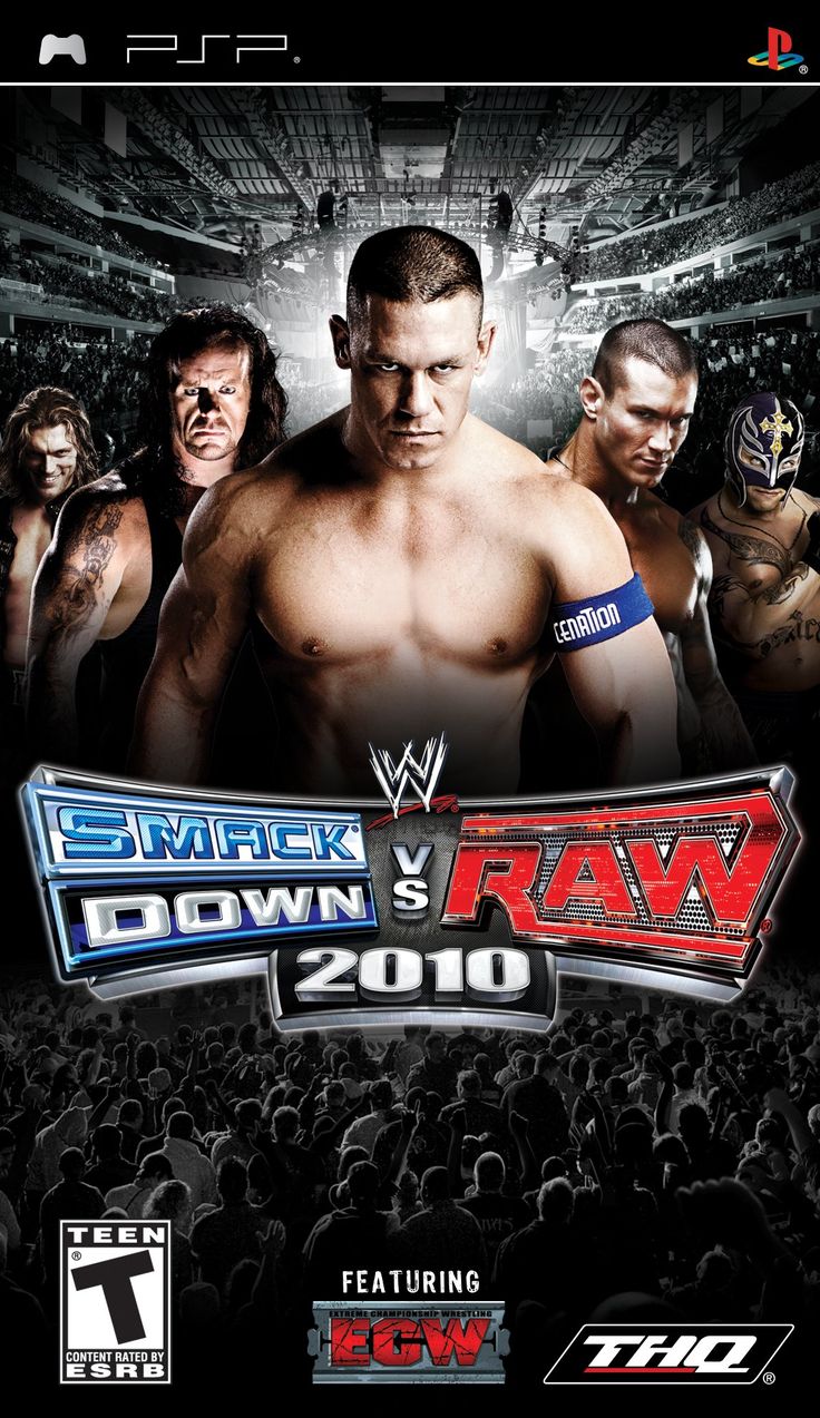 the cover art for wwe's new video game, smack down raw 2010 on xbox