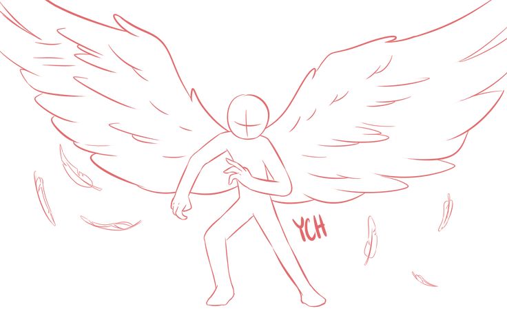 a drawing of an angel with the word hy on it's chest and wings