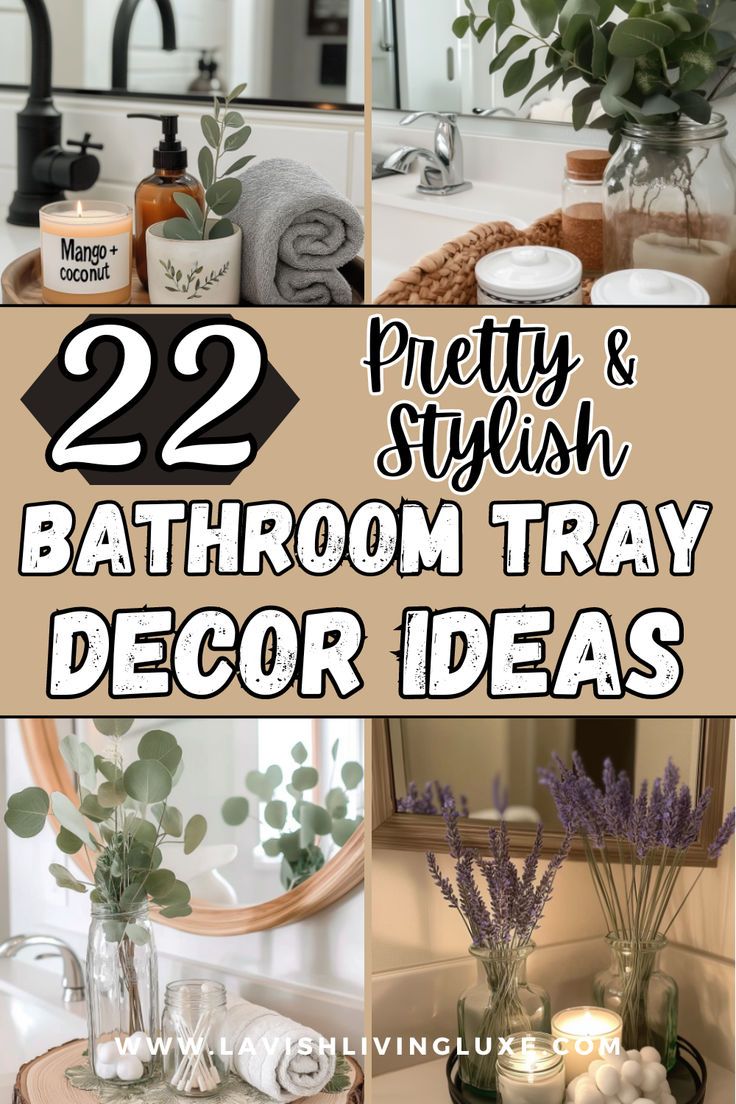 Bathroom tray decor ideas Two Tier Bathroom Tray, Bathroom Tiered Tray Ideas, Vanity Tray Decor Bathroom, Decorating Bathroom Countertops, Double Sink Bathroom Decor, Toilet Tray Decor, Bathroom Counter Decor Double Sink, Bathroom Tray Styling, Bathroom Vanity Tray Ideas