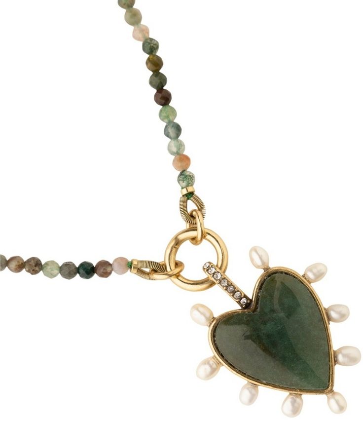 From Mignonne Gavigan&#x2C; this necklace features:Short pendant necklace14K gold plated brass&#x2C; semi-precious ocean agate&#x2C; freshwater pearlsLobster clasp closureApprox. 17"- 19" LImported. Ocean Agate, Short Pendant Necklace, Mignonne Gavigan, Embellished Shorts, Green Necklace, Accessories Jewelry Necklace, Dillard's, Pearl Jewelry, Pendant Jewelry