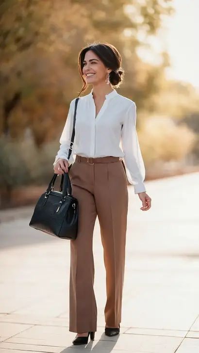 Stylish and Classy: 15 Outfits for the Modern Business Woman** ** - TecArticles Business Professional Outfits Korean, Trendy Business Attire, Job Outfits, Korean Aesthetics, Chic Office Wear, Government Job, Curated Outfit, Business Outfits Women, Business Casual Outfits For Women