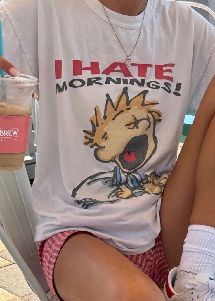 Calvin & Hobbes know the vibe, and the vibe is to HATE mornings.. This Vintage style 90s tshirt is a great oversized graphic tee to add to any basic outfit, and also brings on the nostalgia!   FAST PRODUCTION AND TURN AROUND TIME WITH A STAR SELLER RATED STORE 💖⭐ SIZING  Relaxed fit - size up for a more baggy fit! RETURN POLICY Please check our shop policies FAQ for more info!    About SUGAR FACE GOODS   💖 Woman designed, owned & operated  ⛅ Lightweight packaging  🌟 5-star rated store  📦 1-2 day production time & fast shipping  🫶 Every review given to our store is returned in love with a special discount   💌 Got an idea we don't make yet? Please send me a message Oversized Vintage I Hate Mornings Tshirt, Retro Cartoon Tshirt, Baggy Fit Graphic Tee, Vintage Tshirt, Trendy Tshirt, Y2K, Hate Mornings, Graphic Tee Vintage, Quoi Porter, Cartoon Tshirt, Retro Cartoon, Devil Wears Prada, Stil Inspiration, Graphic Tees Vintage, Elegantes Outfit