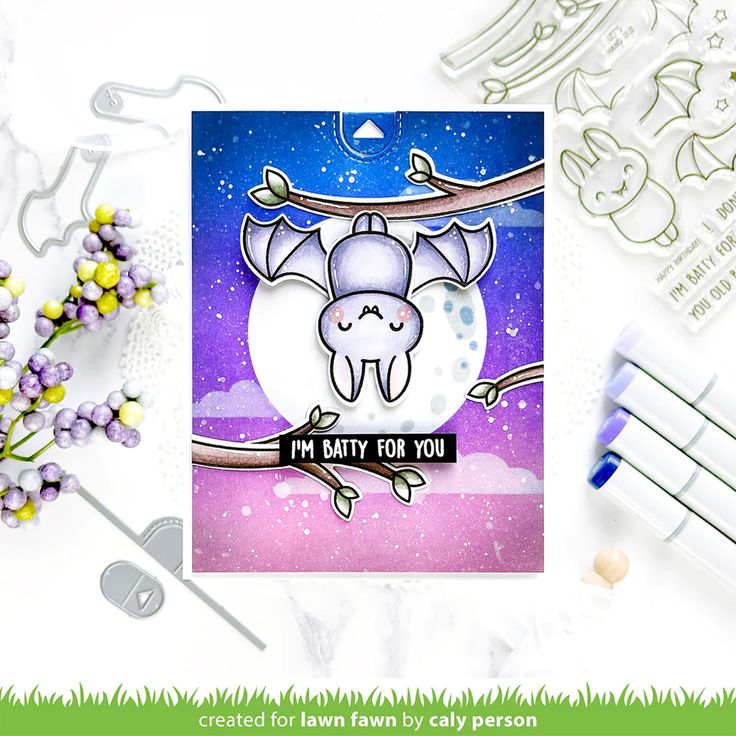 a card with an image of a bat on it and the words, i'm sorry for you