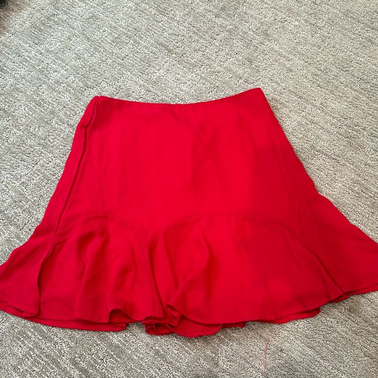 Red Francesca’s Rixxi Collection Mini Fluted Skirt. Size Medium, Never Worn. Red Flared Skirt For Summer, Red Fitted Ruffle Skirt, Red Fitted Ruffled Skirt, Fitted Red Ruffled Skirt, Flirty Flowy Mini Skirt, Red Party Mini Skirt, Red Ruffled Flared Skirt, Elegant Red Mini Skirt For Summer, Red Fitted Mini Skirt