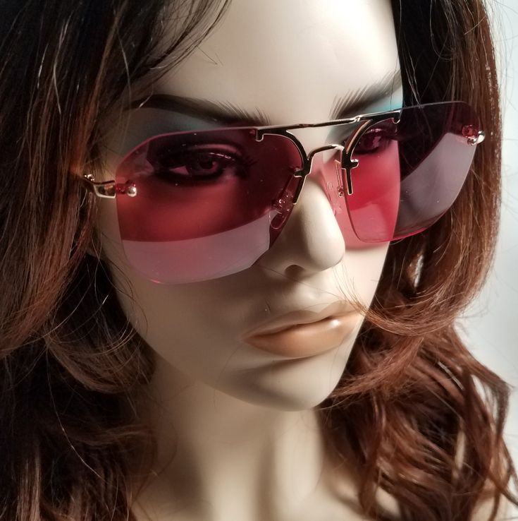 New Elizabeth And James Gold Tone Sunglasses With Pink Lens. *Sunglasses Only. No Case Or Box. Modern Pink Shield Sunglasses With Tinted Lenses, Modern Pink Shield Sunglasses With Polarized Lenses, Modern Pink Tinted Shield Sunglasses, Modern Pink Shield Sunglasses With Mirrored Lenses, Pink Rimless Shield Sunglasses With Gradient Lenses, Modern Pink Sunglasses With Tinted Lenses, Rimless Glass Aviator Sunglasses With Uv Protection, Modern Pink Sunglasses With Gradient Lenses, Pink Shield Sunglasses With Uva Protection For Party