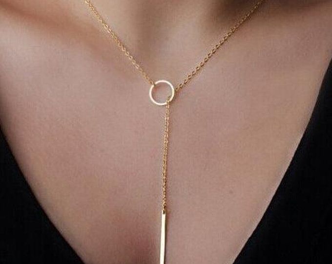 Eternity necklace Y necklaces lariat necklace long | Etsy Handmade Minimalist Choker Jewelry, Minimalist Handmade Choker Jewelry, Trendy Metal Lariat Jewelry, Minimalist Choker Jewelry With Adjustable Length, Elegant Round Necklaces With Metal Ring, Simple Adjustable Jewelry As A Gift, Minimalist Adjustable Choker Jewelry, Everyday Adjustable Metal Jewelry, Adjustable Everyday Metal Jewelry