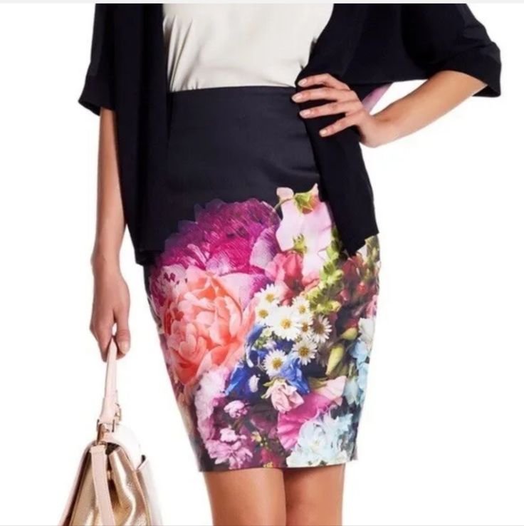 Nwt Ted Baker Karyce Bouquet Floral Pencil Skirt $239. Condition Is "New With Tags". Fully Lined Skirt. Zipper Closure With Rose Gold Detailing. Plastic Protector Is Still On Zipper. Length Is 21.75” Originally $239 I Am Selling This Skirt Because My Event Was Cancelled.. Chic Formal Skirt With Floral Print, Chic Formal Floral Print Skirt, Elegant Floral Print Pencil Skirt For Spring, Formal Fitted Skirt With Floral Print, Elegant Pink Pencil Skirt For Spring, Fitted Floral Print Chic Pencil Skirt, Chic Floral Print Fitted Pencil Skirt, Feminine Floral Print Pencil Skirt, Feminine Spring Mini Pencil Skirt