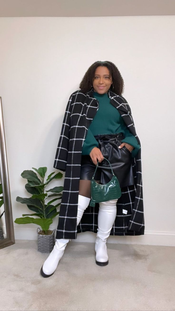 pattys_kloset on Instagram: 🤍How to style white boots 🤍 Love these with a lug style bottom, perfect for winter. • • • ➡️Shop this Reel: -Click link in bio -Click… Easy Going Out Outfits, Style White Boots, How To Style Leather Leggings, Style Leather Leggings, How To Style Leather Pants, C Fashion, Leather Leggings Outfit, Leather Skirt Outfit, Fashion Creator