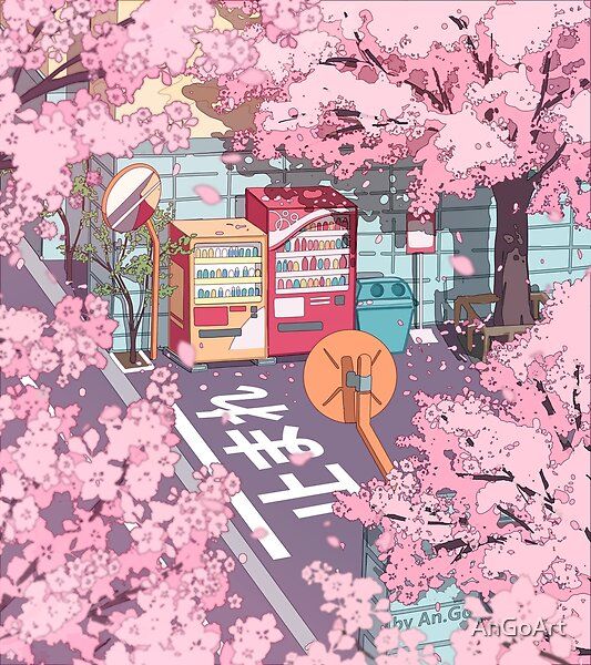 Cherry Blossom Trees, Vending Machines, Blossom Trees, Vending Machine, Cherry Blossom, Blossom, Cherry, Trees, Anime