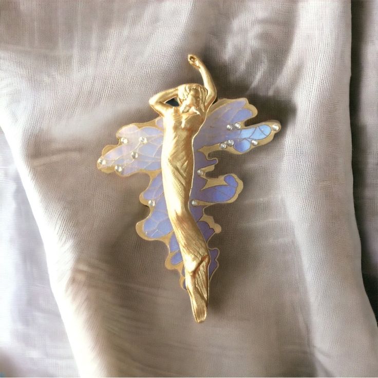 Water Bearer Art Nouveau Acrylic Brooch By Miss J Designs. Laser Cut Acrylic Resin. Hand Detailed With Rhinestones. Stunning Costume Jewelry Piece. Water Bearer Art, Applique Art, Water Bearer, Acrylic Brooch, Laser Cut Acrylic, Purple Gold, Costume Jewelry, Jewelry Pieces, Laser Cut