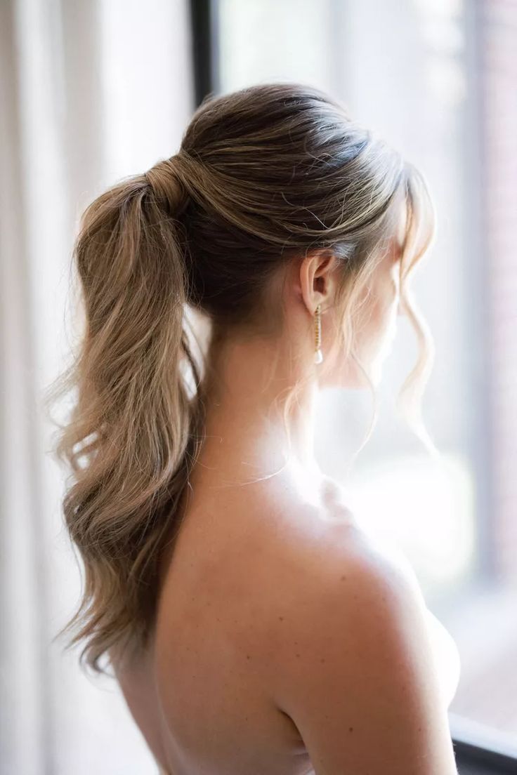 Ponytail Bridal Hair, Bridesmaid Ponytail, Wedding Ponytail Hairstyles, Bridesmaid Hair Inspo, Wedding Ponytail, Bridemaids Hairstyles, High Ponytail Hairstyles, Wavy Ponytail, Guest Hair