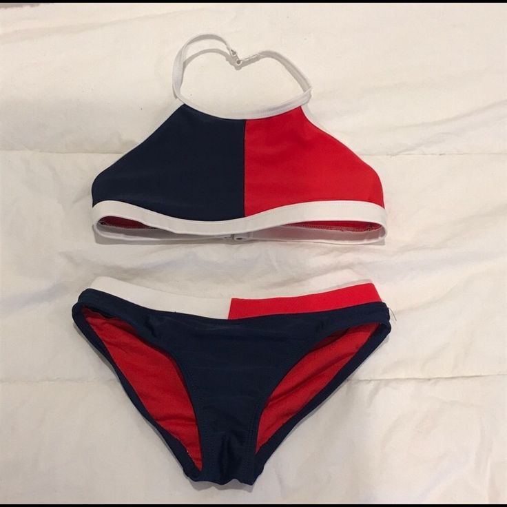 New Never Worn Red, White And Blue Bikini Tommy Hilfiger Swimwear For Poolside Summer, Tommy Hilfiger Beachwear Swimwear For Beach Season, Tommy Hilfiger Summer Swimwear For Beach Season, Tommy Hilfiger Beachwear Swimwear For Summer, Tommy Hilfiger Swimwear For Beach Vacation, Tommy Hilfiger Swimwear For Beach Season, Tommy Hilfiger Summer Beachwear Swimwear, Tommy Hilfiger Beachwear For Beach Season, Red Swimwear For Summer Playwear