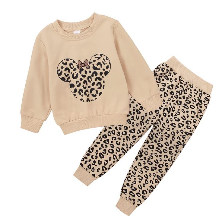 Toddler Baby Girl Leopard Fall Clothes Long Sleeve Pullover Crew Neck Top Sweatshirt Pants Casual Winter Outfits Toddler Girl Clothes Winter, Baby Girl Clothes Winter, Leopard Outfits, Winter Outfits For Girls, Girls Fall Outfits, Fall Clothes, Casual Winter Outfits