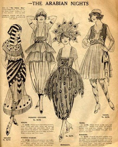 an old fashion book with three women in dresses and hats on it's pages