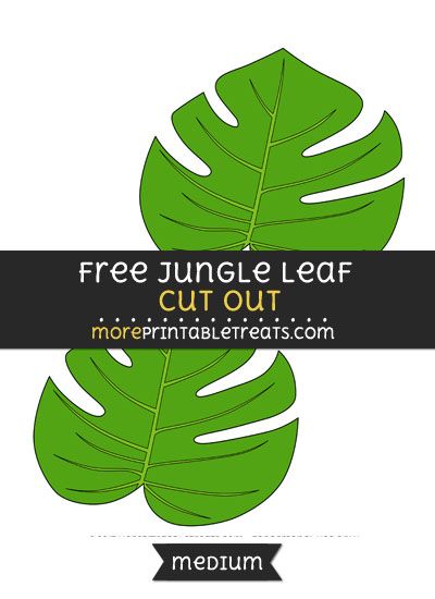 a green leaf with the words free jungle leaf cut out