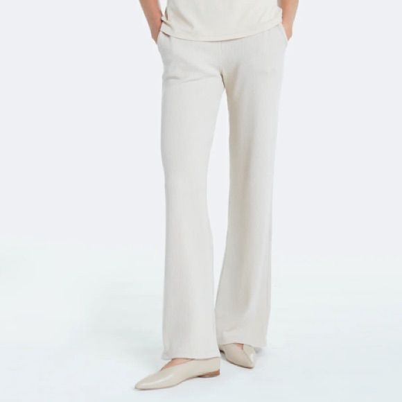 Our Favorite Wide-Leg Pant. Flattering On All Bodies And Perfect For Every Occasion, These Bottoms Look Great With Heels In Case You Have Post-Nap Plans. And Yes, It Has Pockets. - Wide Leg - Elastic Waistband - Side Pockets Spring Beige Wide Leg Loungewear Pants, Spring Beige Wide Leg Pants For Loungewear, Beige Wide Leg Pants For Spring Loungewear, Elegant Cream Wide Leg Lounge Pants, Cream Wide-leg Loungewear Pants, Cream Wide-leg Lounge Pants, Cream Relaxed Fit Full-length Pants, Cream Relaxed Fit Pants, Beige Wide-leg Pants For Daywear