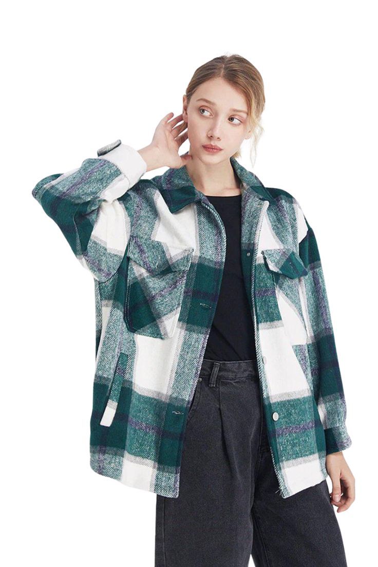 VINTAGE LUMBERJACK PLAID SHIRT JACKET Plaid Jacket Women, Lumberjack Plaid, Trendy Coat, Chic Tops, Coat Women Fashion, Plaid Sweater, Plaid Coat, Hooded Sweatshirt Men, Moda Vintage