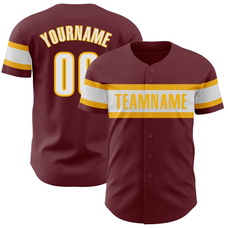 a maroon baseball jersey with the name and number on it, that says teamname