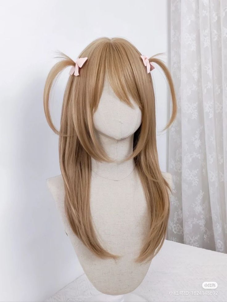 Kawaii Hair Extensions, Anime Hairstyles, Kawaii Wigs, Fesyen Rambut, Hairstyle Inspo, Kawaii Hairstyles, Kawaii Style, Hair Stylies, Hair Up Styles