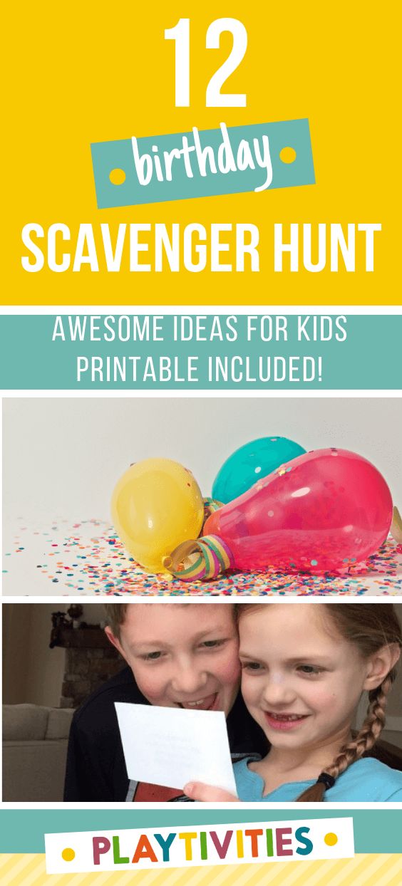 birthday scavenger hunt for kids that is fun to play with