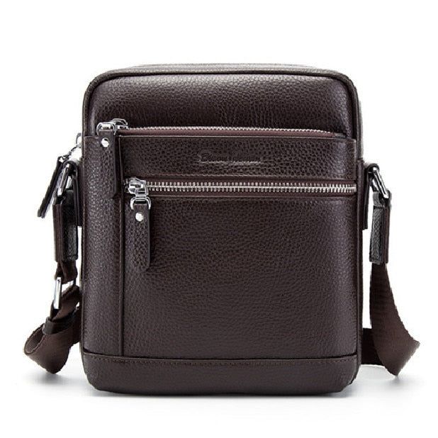 Men's Business Crossbody Shoulder Bag The Men's Business Crossbody Shoulder Bag offers the perfect blend of style and functionality for professionals on the go. An elegant and sophisticated bag made of genuine cowhide exudes confidence in any situation. The versatile design meets all your daily needs. A secure zip keeps things safe, while the interior has separate compartments for your phone, wallet and other essentials. It also has a handy slip pocket on the outside to quickly store and carry f Modern Brown Bag With Anti-theft Pocket, Classic Business Bags With Anti-theft Pocket, Leather Shoulder Bag With Zipper For Business Trips, Classic Business Shoulder Bag With Zipper Pocket, Brown Business Bags With Anti-theft Pocket, Business Satchel Shoulder Bag With Zipper Pocket, Business Crossbody Bags With Anti-theft Pocket, Classic Shoulder Bag With Zipper Pocket For Business Trips, Brown Shoulder Bag For Business Trips