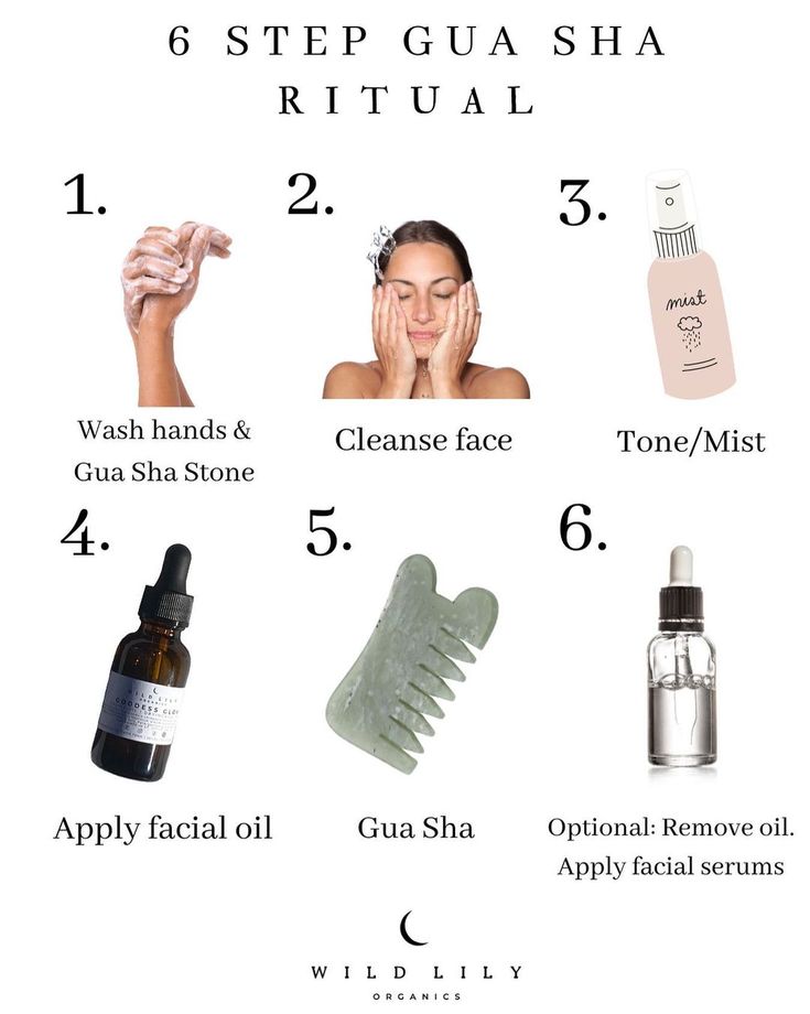 Skin Care Routine Steps With Gua Sha, Skin Care With Gua Sha, Skincare Routine With Gua Sha, Facial Care Steps, When To Use Gua Sha On Face, Gua Sha And Roller Routine, Hair Gua Sha, When To Use Face Oil, When To Gua Sha Routine