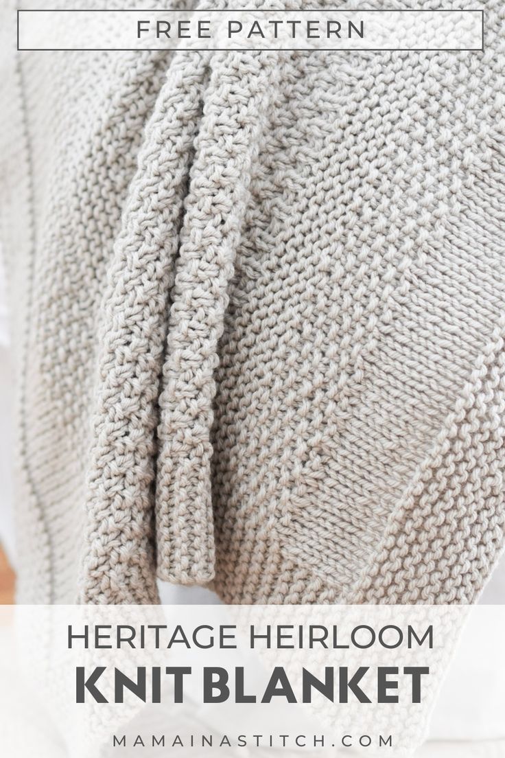 This beautiful heirloom knit blanket is easy to make and beautiful to gift! Mama In A Stitch, Easy Blanket Knitting Patterns, Easy Knit Blanket, Knit Blanket Pattern, Easy Scarf Knitting Patterns, Easy Sweater Knitting Patterns, Easy Blanket, Blanket Knitting Pattern, Stitch Stuff