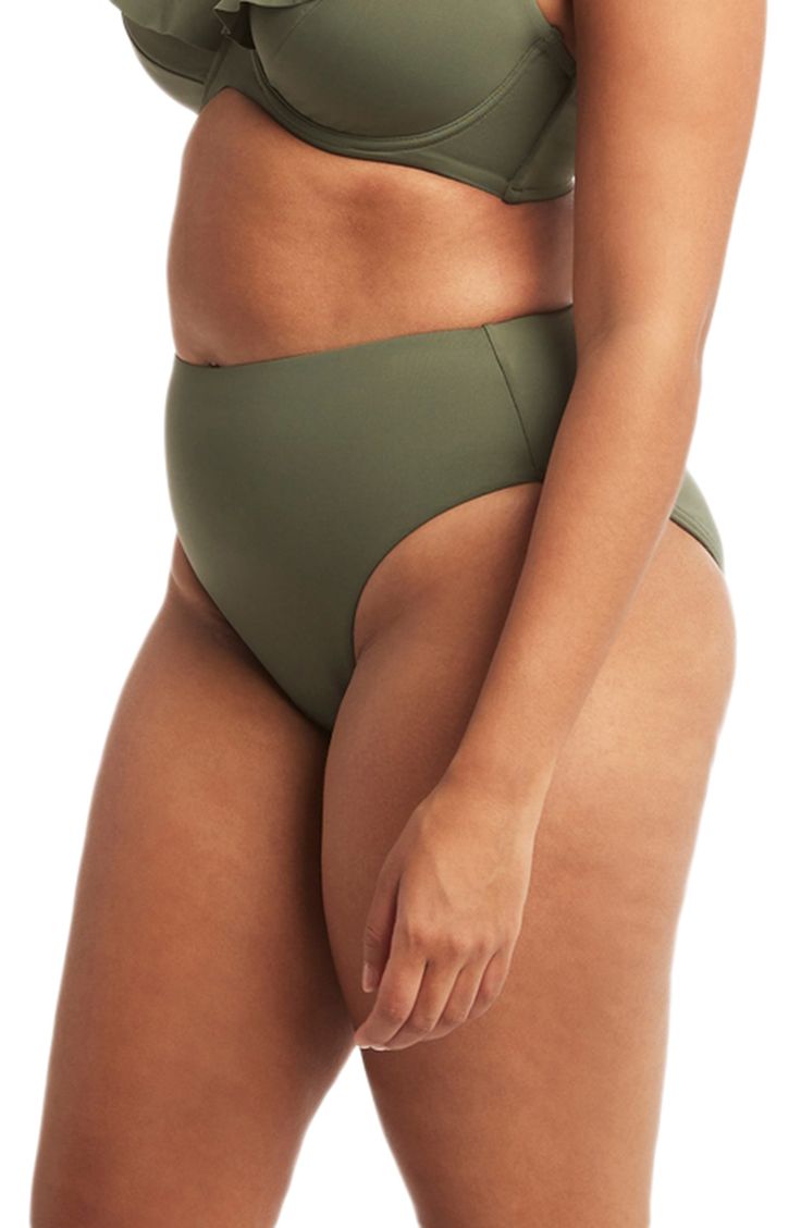 Take a dip in these sleek, full-coverage bottoms designed with flattering and shapely powermesh support. lined 85% recycled nylon, 15% elastane Hand wash, dry flat Imported This product meets Nordstrom Sustainably Sourced Materials criteria: contains at least 50% sustainably sourced materials Green Stretch Elastane Swimwear, Athleisure High-waist High-stretch Swimwear, Sleek Elastane Swimwear With Seamless Construction, Compressive High-waist Swimwear For Workout, Seamless High-cut Leg Elastane Swimwear, Athleisure Seamless Swim Briefs, Athleisure Seamless Brief Swimwear, High Stretch Elastane Swimwear With Seamless Construction, Seamless Full Coverage Workout Bottoms