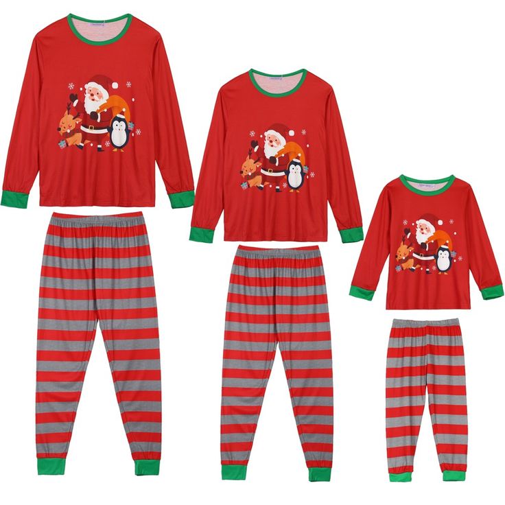 Christmas Matching 2 Pieces Pajama Set for Family. Featuring a snowman print top and striped sleep pants. Long sleeves, round neck, and loose style make it comfortable for all-day wear. Good choice for the Christmas holiday for family, mom, dad, and children. This cute snowman print Christmas pajama set has an adorable design. The Christmas family pajamas include Striped, Cute snowman, Reindeer, and a funny color block in green. The classic elements are such a popular and stylish design, that yo Casual Christmas Sleepwear For Pajama Party, Casual Cotton Holiday Sleepwear, Casual Long Sleeve Christmas Sets, Casual Christmas Loungewear Set, Casual Christmas Sleepwear, Casual Christmas Sleepwear For Home, Casual Christmas Sleepwear Relaxed Fit, Casual Christmas Sleep Sets, Red Family Matching Long Sleeve Sleepwear