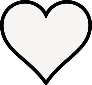 a black and white heart shape