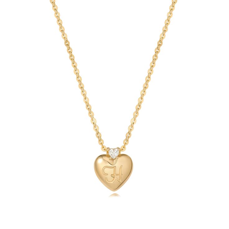 PRICES MAY VARY. Heart Initial Necklace: Features a heart-shaped pendant adorned with transparent cubic zirconia; customizable with any initial from A to X, adding a personal touch Adjustable Chain Length: Chain measures 17.5 inches with a 2-inch extension, suitable for various occasions, perfect for both everyday wear and special events Premium Materials: Made with 14K gold plated over brass; nickel and lead-free; hypoallergenic for sensitive skin Gift-Ready Packaging: Comes in a cute gift box; Gold Jewelry Gift, Initial Necklaces, Chic Bracelet, Cute Gift Boxes, Cute Heart, Necklace Personalized, Necklaces For Women, Unique Charms, Heart Pendant Necklace