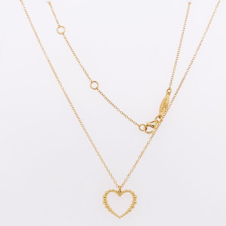 14K yellow gold 18 inch cable Pendant measure 14x11.5mm Luxury Gold Heart Beads Necklace, 14k Gold Cable Chain Jewelry For Valentine's Day, 14k Gold Cable Chain Necklace For Valentine's Day, Yellow Gold Delicate Chain Jewelry With Heart Cut, Yellow Gold Heart Cut Jewelry With Delicate Chain, 14k Gold Jewelry With Cable Chain For Valentine's Day, Gold Heart Jewelry With Cable Chain, Fine Jewelry Yellow Gold Heart Necklace With Adjustable Chain, Open Heart Yellow Gold Necklace With Adjustable Chain