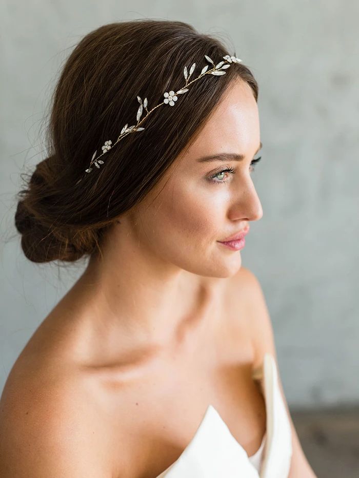 GALATEA HALO Wedding Halo Headpiece, Bridal Halo Headpiece, Low Bun Wedding Hair, Bridal Circlet, Vine Headband, Wedding Accessories For Bride, Bride Head, Wedding Halo, Bride Attire