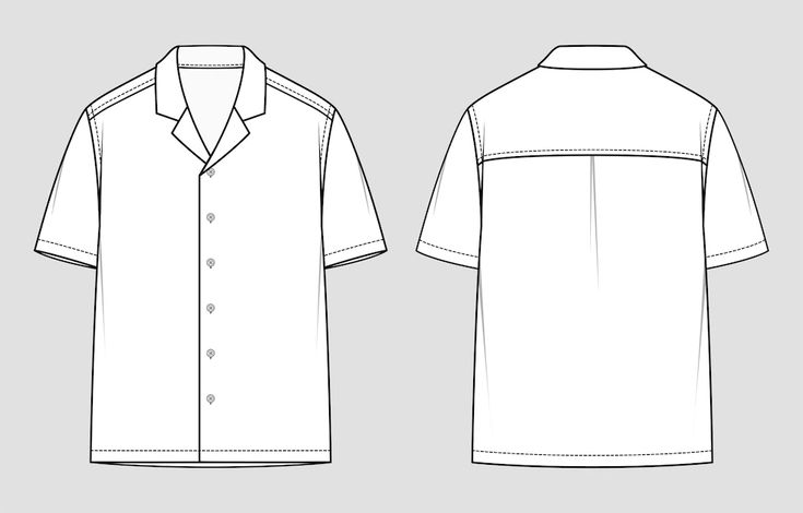 Shirt Sketch, Kemeja Lelaki, Shirt Drawing, Illustration Flat, Resort Shirt, Half Shirts, Shirt Illustration, Classic Trousers, Half Sleeve Shirts