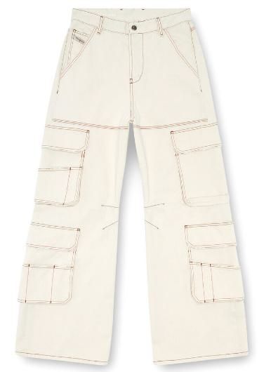 white cotton denim logo patch to the rear mid-rise belt loops drop crotch front button and zip fastening wide leg classic five pockets four side cargo pocketsGender: WomenMaterial: 100%COTTONColor: MULTICOLORMade in: TNProduct ID: A133160GRDQ 32100*Import tax/duty will be calculated at checkout (If applicable) Cream Straight Leg Cargo Pants With Patch Pockets, Cream Straight Leg Utility Cargo Pants, Casual Beige Cargo Jeans With Belt Loops, Utility Cream Cargo Pants, Cream Utility Cargo Pants, Cream Utility Cargo Pants With Pockets, Beige Cotton Cargo Jeans With Belt Loops, Utility Cream Cargo Pants With Pockets, White Utility Cargo Pants With Patch Pockets